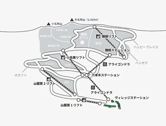 ロッテアライリゾート - マウンテン - ゲレンデガイド - アライマウンテンリゾートゲレンデ紹介 ｜ ロッテアライリゾート