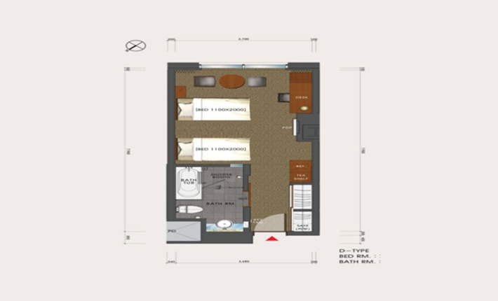 Lotte City Hotel Mapo - Guest Room - Deluxe Room - FLOOR PLAN