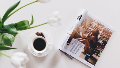 Flower, Coffee, Magazine, Afternoon
